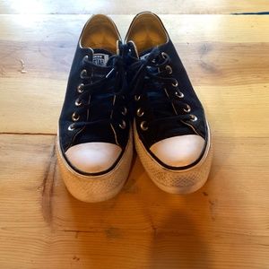 Platform converse black 7.5